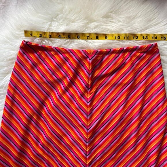 Y2K Vintage Guess Striped Midi Skirt - Picture 3 of 8